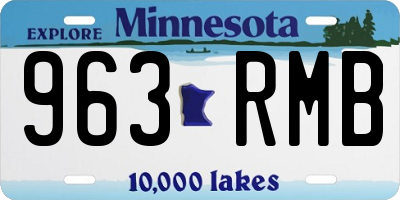 MN license plate 963RMB