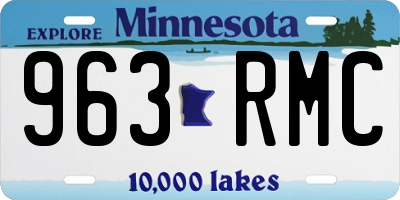 MN license plate 963RMC