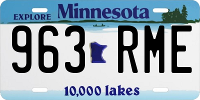 MN license plate 963RME