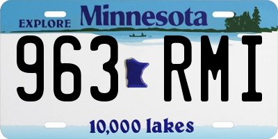 MN license plate 963RMI