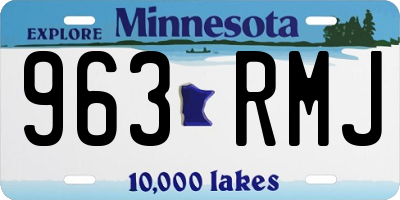 MN license plate 963RMJ