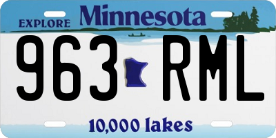 MN license plate 963RML