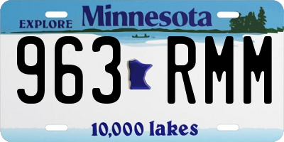 MN license plate 963RMM