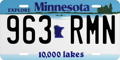 MN license plate 963RMN