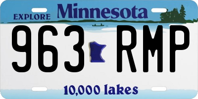 MN license plate 963RMP
