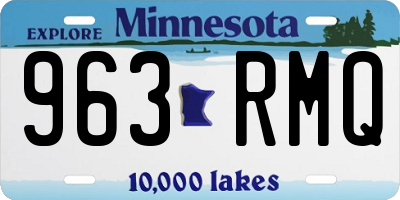 MN license plate 963RMQ