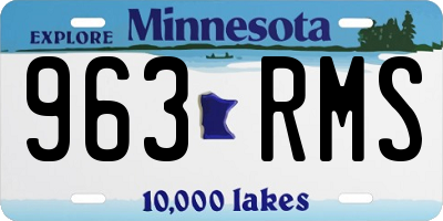 MN license plate 963RMS