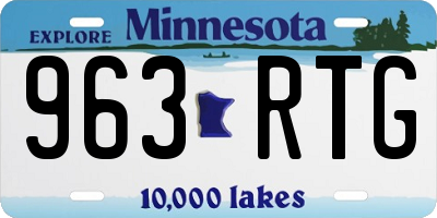 MN license plate 963RTG