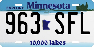 MN license plate 963SFL