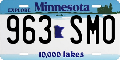 MN license plate 963SMO
