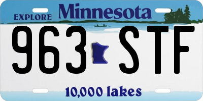MN license plate 963STF