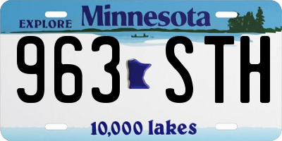 MN license plate 963STH