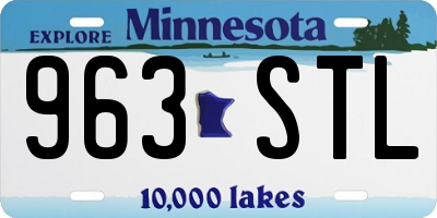 MN license plate 963STL