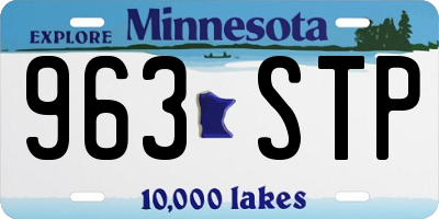 MN license plate 963STP