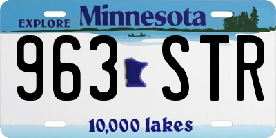MN license plate 963STR