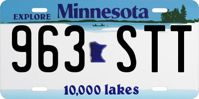 MN license plate 963STT