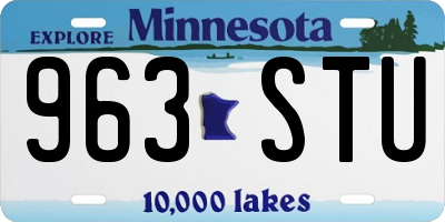 MN license plate 963STU