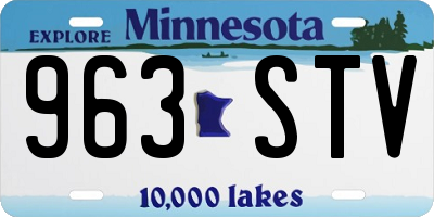 MN license plate 963STV