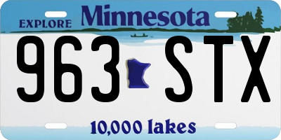 MN license plate 963STX