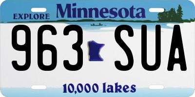 MN license plate 963SUA