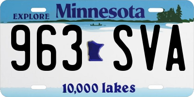 MN license plate 963SVA