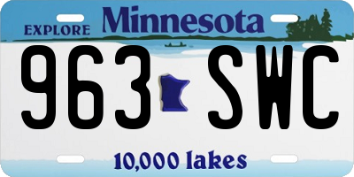MN license plate 963SWC