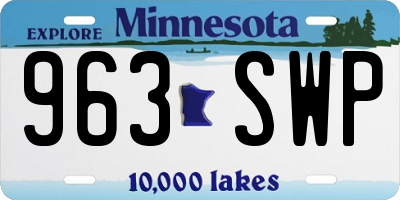 MN license plate 963SWP