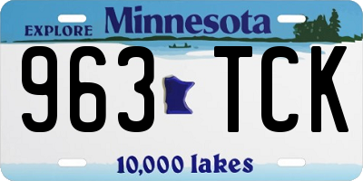 MN license plate 963TCK