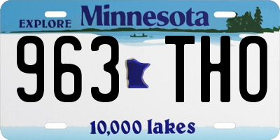 MN license plate 963THO