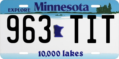 MN license plate 963TIT