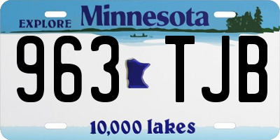 MN license plate 963TJB