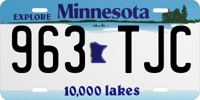 MN license plate 963TJC