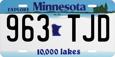 MN license plate 963TJD
