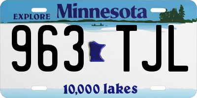 MN license plate 963TJL