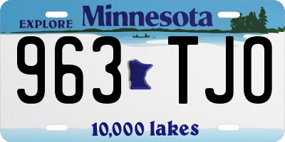 MN license plate 963TJO