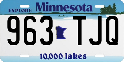 MN license plate 963TJQ