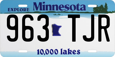 MN license plate 963TJR