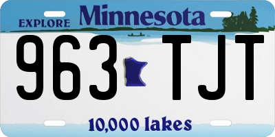 MN license plate 963TJT