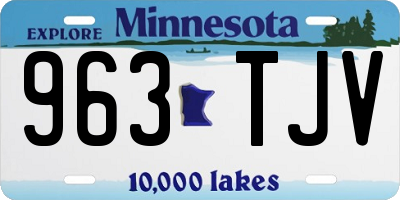 MN license plate 963TJV