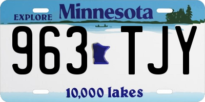 MN license plate 963TJY