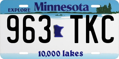 MN license plate 963TKC