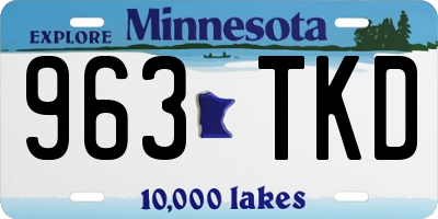 MN license plate 963TKD