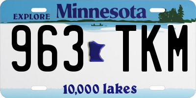 MN license plate 963TKM