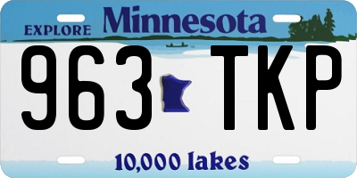 MN license plate 963TKP
