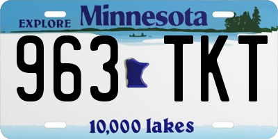 MN license plate 963TKT