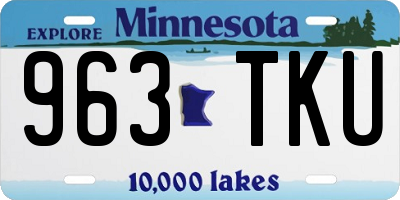 MN license plate 963TKU