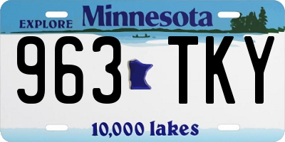 MN license plate 963TKY