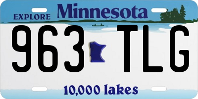 MN license plate 963TLG