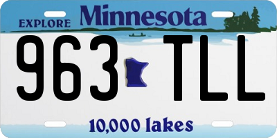 MN license plate 963TLL