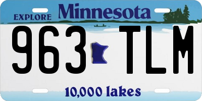 MN license plate 963TLM